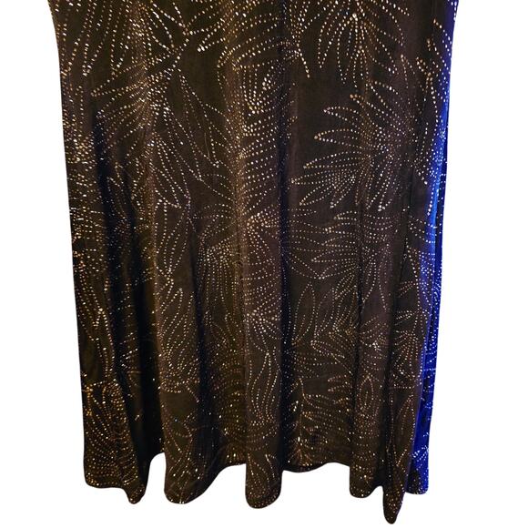Vintage Y2K Maurices slinky sparkle leaf dress size medium - Picture 4 of 5